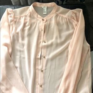 Blush button down blouse